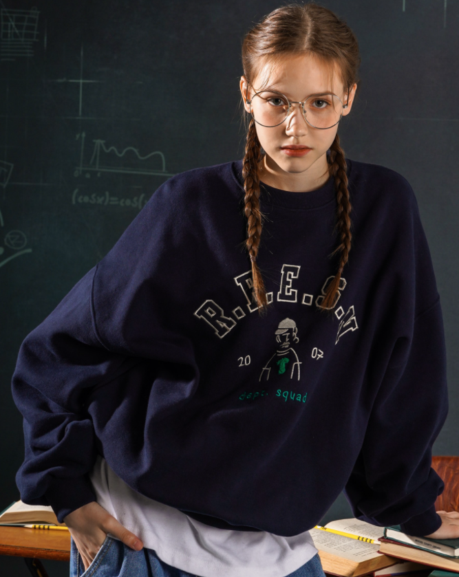 ティーダブリューエヌ(TWN) Refreshing Sweatshirt Navy SHMT3413
