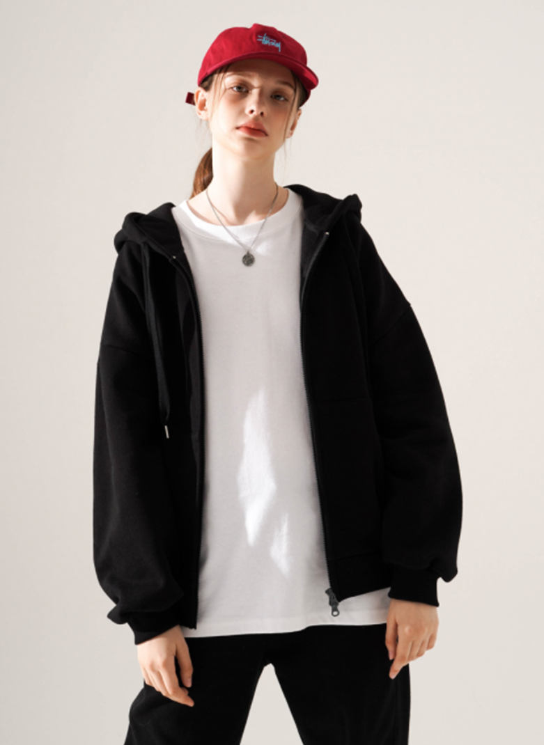 ティーダブリューエヌ(TWN) Victory Balloon Zip-Up Black TWHD3412