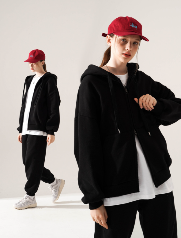 ティーダブリューエヌ(TWN) Victory Balloon Zip-Up Black TWHD3412