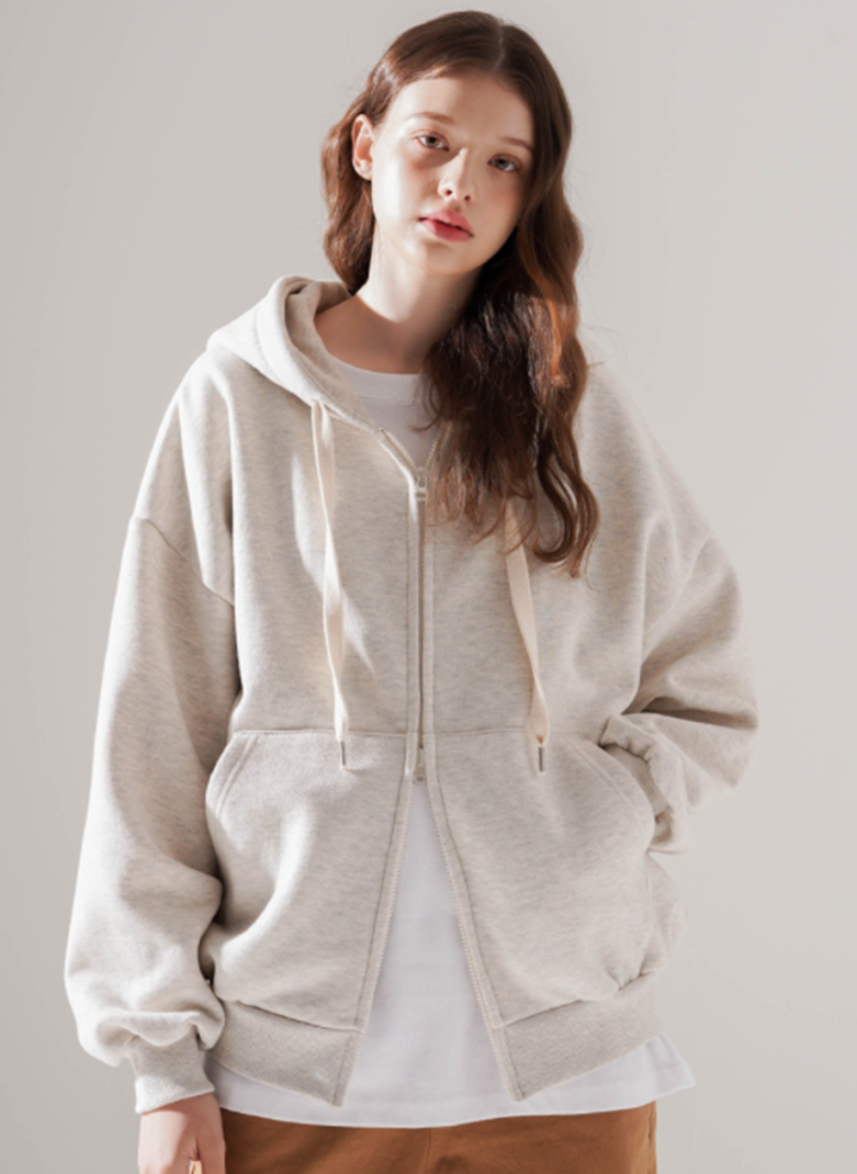 ティーダブリューエヌ(TWN) Victory Balloon Zip-Up Oatmeal TWHD3412