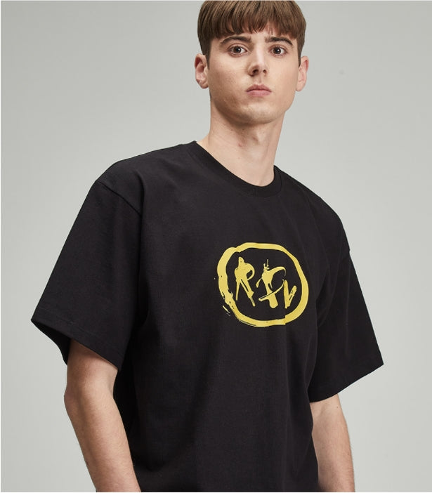 RADINEO (ラディネオ)　Aldien Painting Black Short-Sleeved T-Shirt