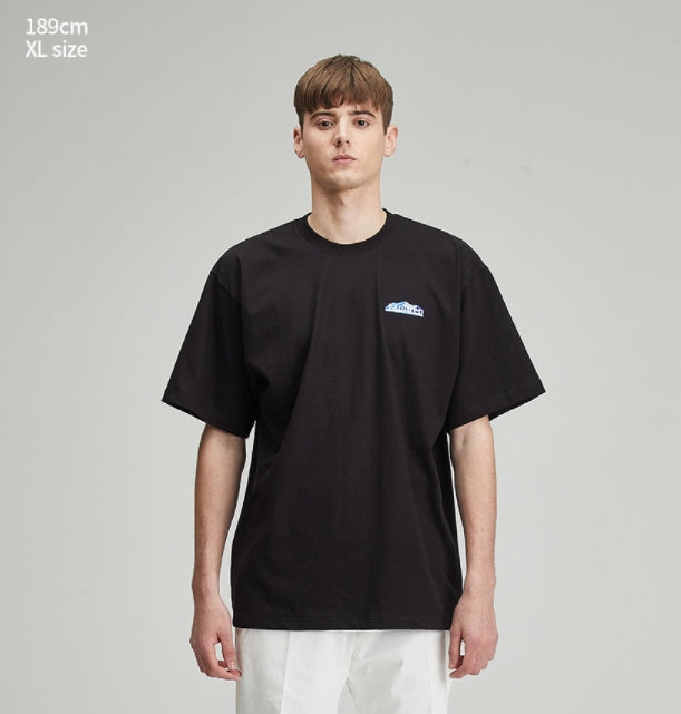 RADINEO (ラディネオ)　Blue camel black short-sleeved T-shirt