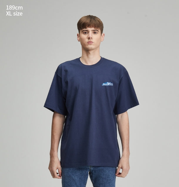 RADINEO (ラディネオ)　Blue camel navy short-sleeved T-shirt