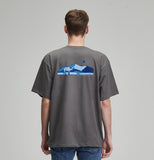 RADINEO (ラディネオ)　Blue camel grey short-sleeved T-shirt