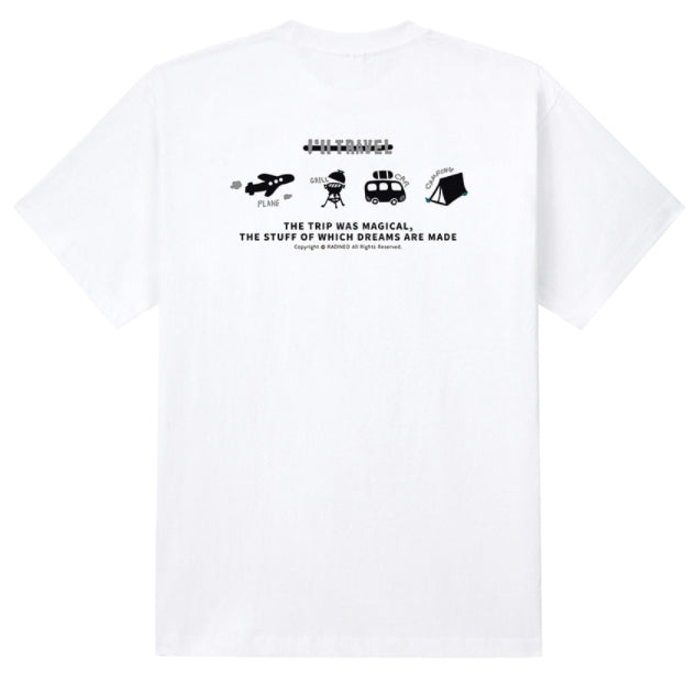 RADINEO (ラディネオ)　I'll Travel White Short-Sleeved T-Shirt