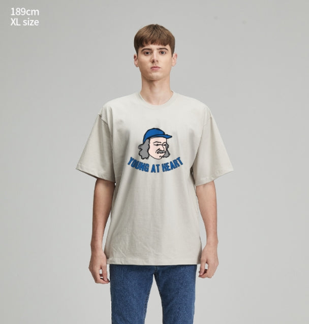 RADINEO (ラディネオ)　Young at heart, beige short-sleeved T-shirt