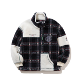 ロマンティッククラウン(ROMANTIC CROWN)   CHECK FLEECE JACKET_NAVY