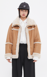 ロマンティッククラウン(ROMANTIC CROWN)    MINIMAL MOUTON JACKET_BEIGE