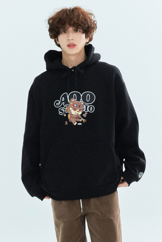 AQO_studiospace(アコスタジオスペース)     AQO X LoL TEEMO BOKSIL HOODIE BLACK