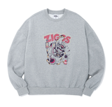 AQO_studiospace(アコスタジオスペース)    AQO X LoL ZIGGS CARTOON SWEATSHIRTS GREY