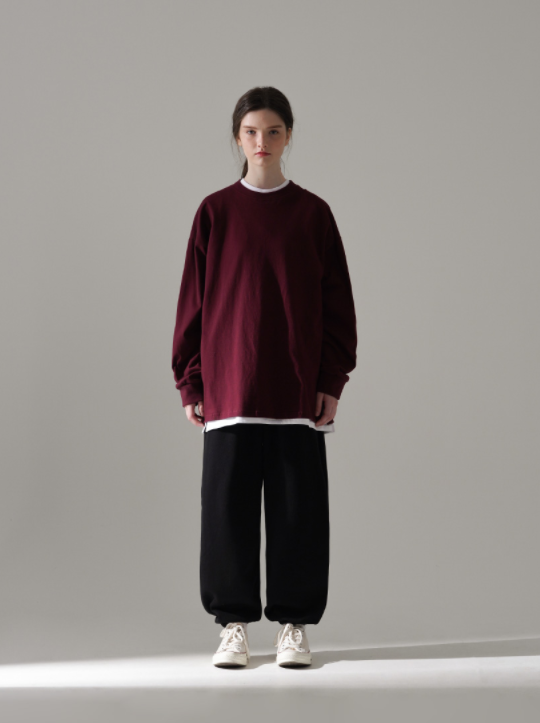 パーステップ(PERSTEP) CENTRIC LAYERED LONGSLEEVE BURGUNDY SMLT4446