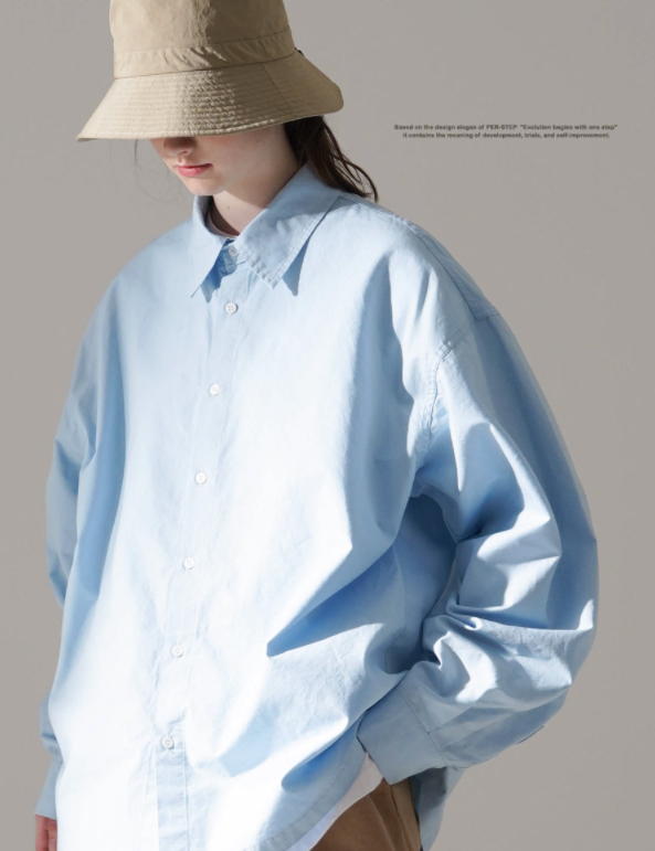 パーステップ(PERSTEP) COUNTER SHIRT SKY BLUE BJLS4440