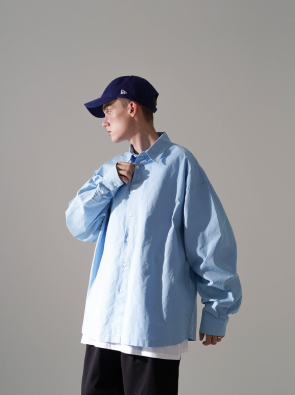 パーステップ(PERSTEP) COUNTER SHIRT DEEP SKY BLUE BJLS4440