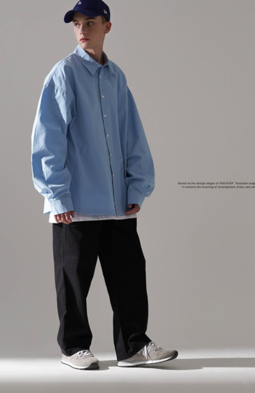 パーステップ(PERSTEP) COUNTER SHIRT DEEP SKY BLUE BJLS4440