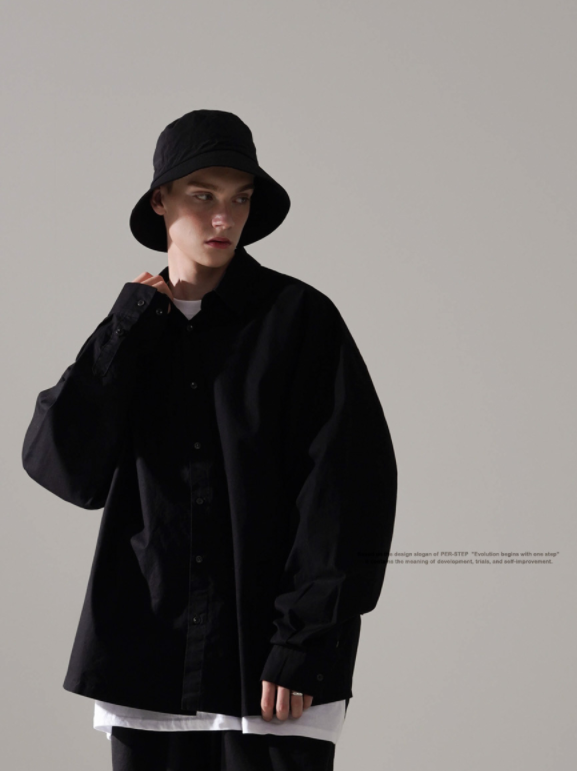 パーステップ(PERSTEP) COUNTER SHIRT BLACK BJLS4440