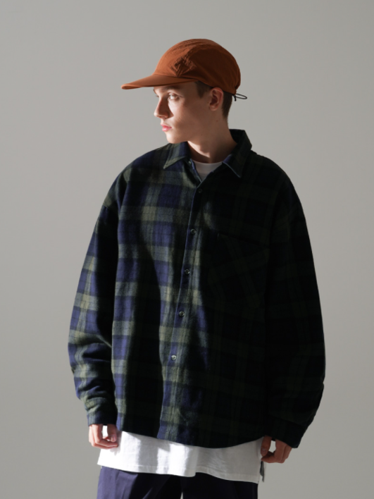 パーステップ(PERSTEP) HOWLING CHECK SHIRT NAVY SMLS4450