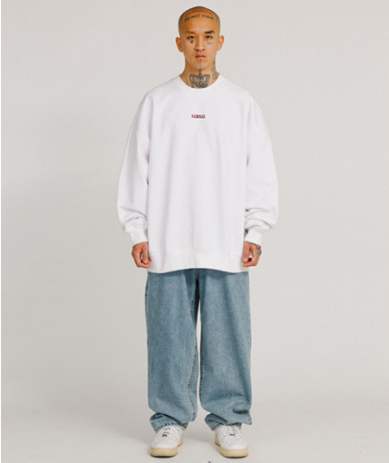 アジョバイアジョ(AJOBYAJO) 5th Anniversary Oversized Sweatshirt [White]