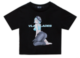 VLDS (ブラディス)  Luna crop tee black