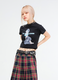 VLDS (ブラディス)  Luna crop tee black