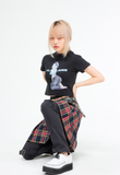 VLDS (ブラディス)  Luna crop tee black