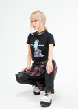 VLDS (ブラディス)  Luna crop tee black