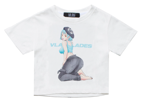 VLDS (ブラディス)  Luna crop tee white