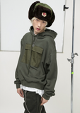 VLDS (ブラディス) Khaki pocket hood tee