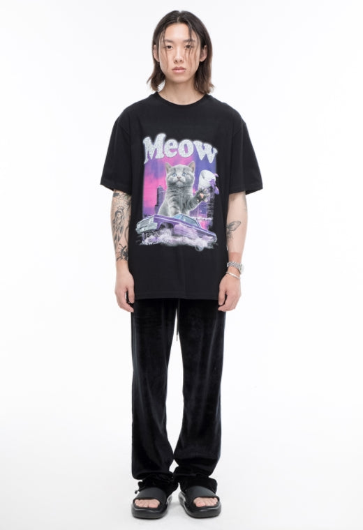 VLDS (ブラディス) MEOW TSHIRT BLACK