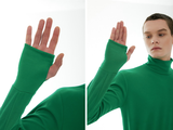 イーエスシースタジオ(ESC STUDIO) half neck hand warmer polo (green)