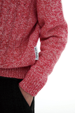 イーエスシースタジオ(ESC STUDIO) open collar mix knit (pink)