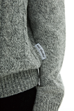 イーエスシースタジオ(ESC STUDIO) open collar mix knit (grey)