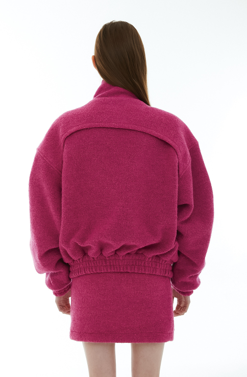 イーエスシースタジオ(ESC STUDIO) wool high neck jacket (pink イーエスシースタジオ(ESC STUDIO) wool high neck jacket (pink
