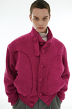 イーエスシースタジオ(ESC STUDIO) wool high neck jacket (pink)