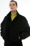 イーエスシースタジオ(ESC STUDIO) wool high neck jacket (black)