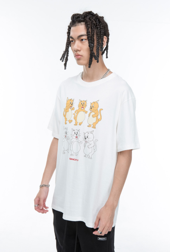 SINCITY (シンシティ) 6 cat logo t-shirt