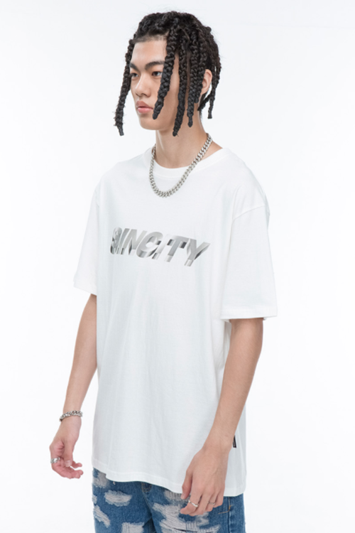 SINCITY (シンシティ) chrome anrchy cat t-shirt White