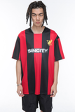 SINCITY (シンシティ) logo soccer shirt red black