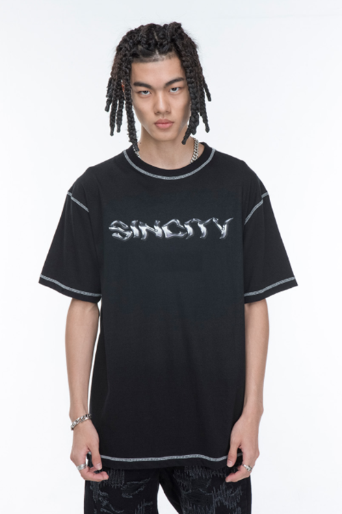 SINCITY (シンシティ) SINCITY METAL LOGO T-shirt Black