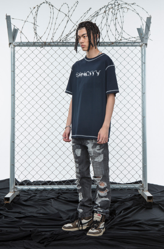 SINCITY (シンシティ) SINCITY METAL LOGO T-shirt navy – UNDERSTUDY CLUB