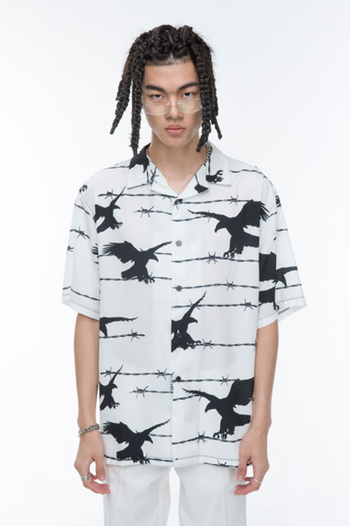 SINCITY (シンシティ) crow wire shirt white