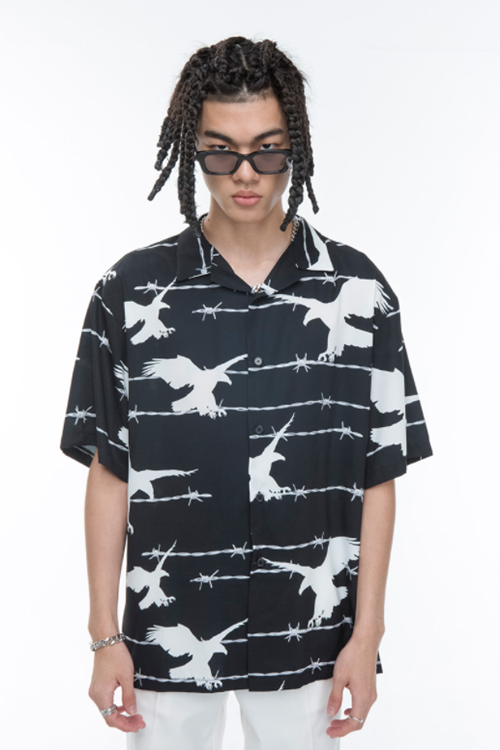 SINCITY (シンシティ) crow wire shirt black