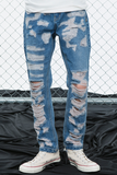 SINCITY (シンシティ) SINCITY GRUNGE DESTORY JEAN Blue