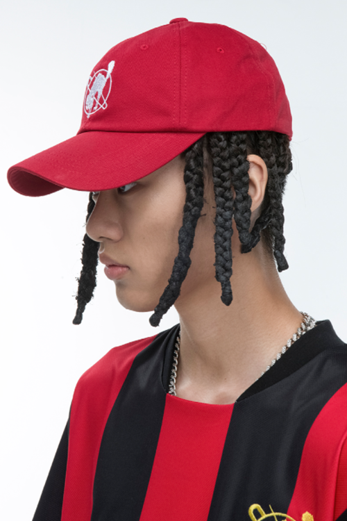 SINCITY (シンシティ) Anarchy cat baseball cap RED