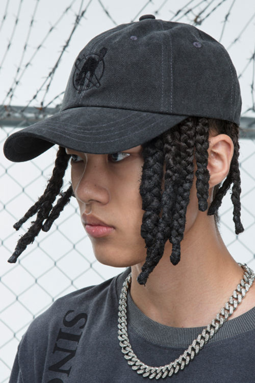 SINCITY (シンシティ) Anarchy cat baseball cap PIGMENT GREY