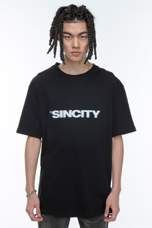 SINCITY (シンシティ) vibrate circle t-shirt Black