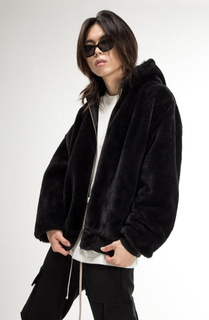 VLDS (ブラディス) FUR HOODIE JACKET BLACK
