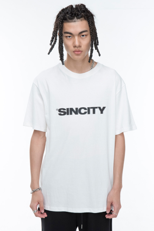 SINCITY (シンシティ) vibrate circle t-shirt white