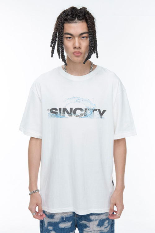 SINCITY (シンシティ) Water anrachy cat T-shirt