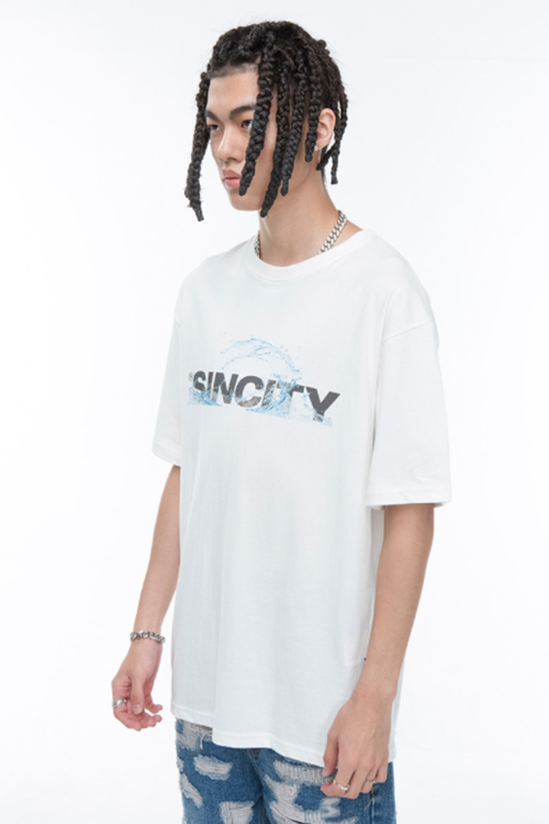 SINCITY (シンシティ) Water anrachy cat T-shirt
