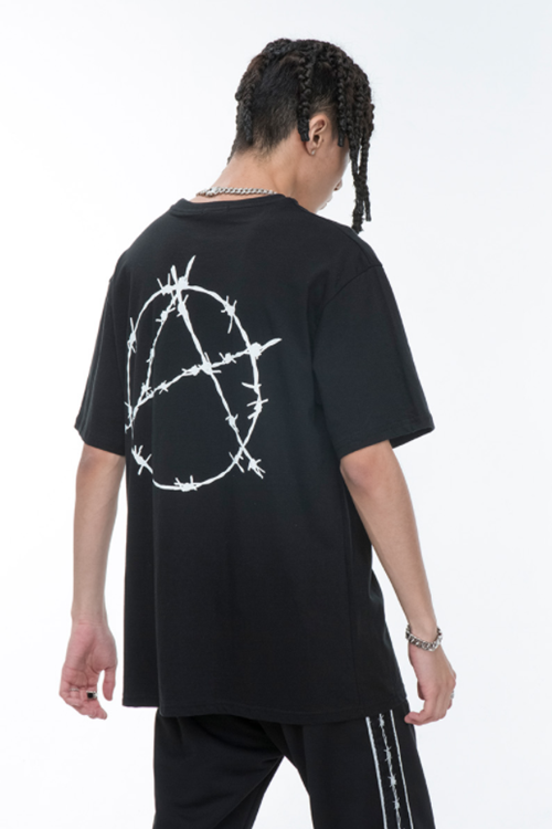 SINCITY (シンシティ) wire anarchy T-shirt Black